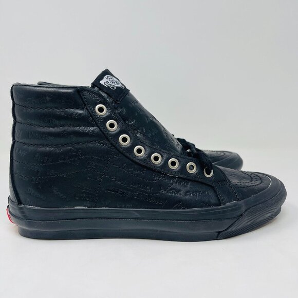 Vans Sk8 Hi Jim Goldberg Raised By Wolves Mens Size 8.5 Sneakers Black Leather - Picture 12 of 15